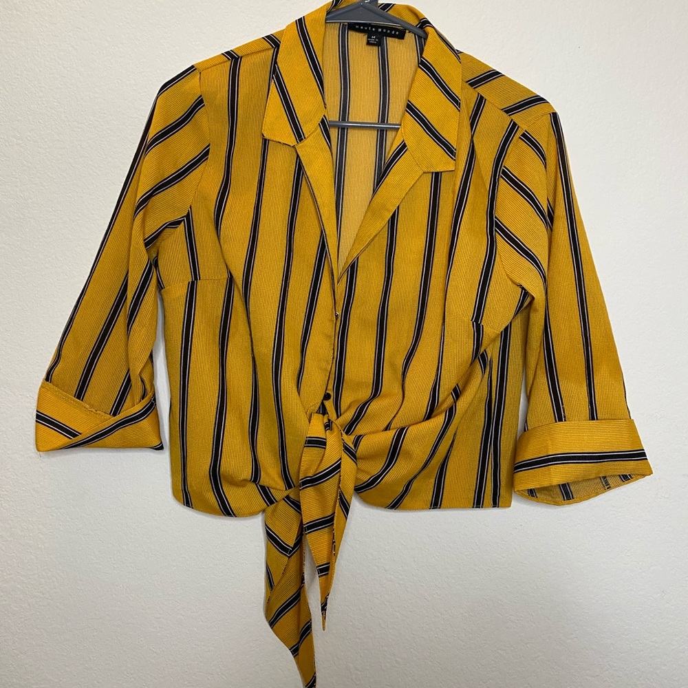 Striped Button down top